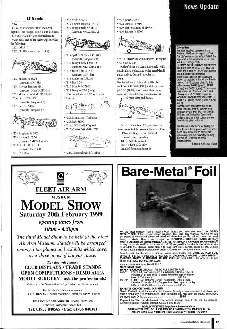 Scale Aviation Modeller International 1999-02
